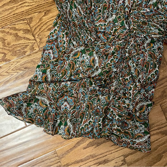 NWT VERONICA BEARD Armeria Paisley Floral Ruffle Mini Dress - Picture 8 of 12